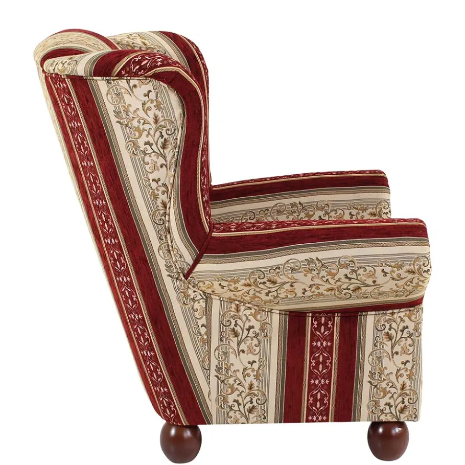 Best Ohrensessel mit Streifen und Ornamenten - Basento Sessel