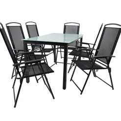 Best Outdoor Essgruppe in modernem Design - Fridamo (siebenteilig) Sitzgruppe