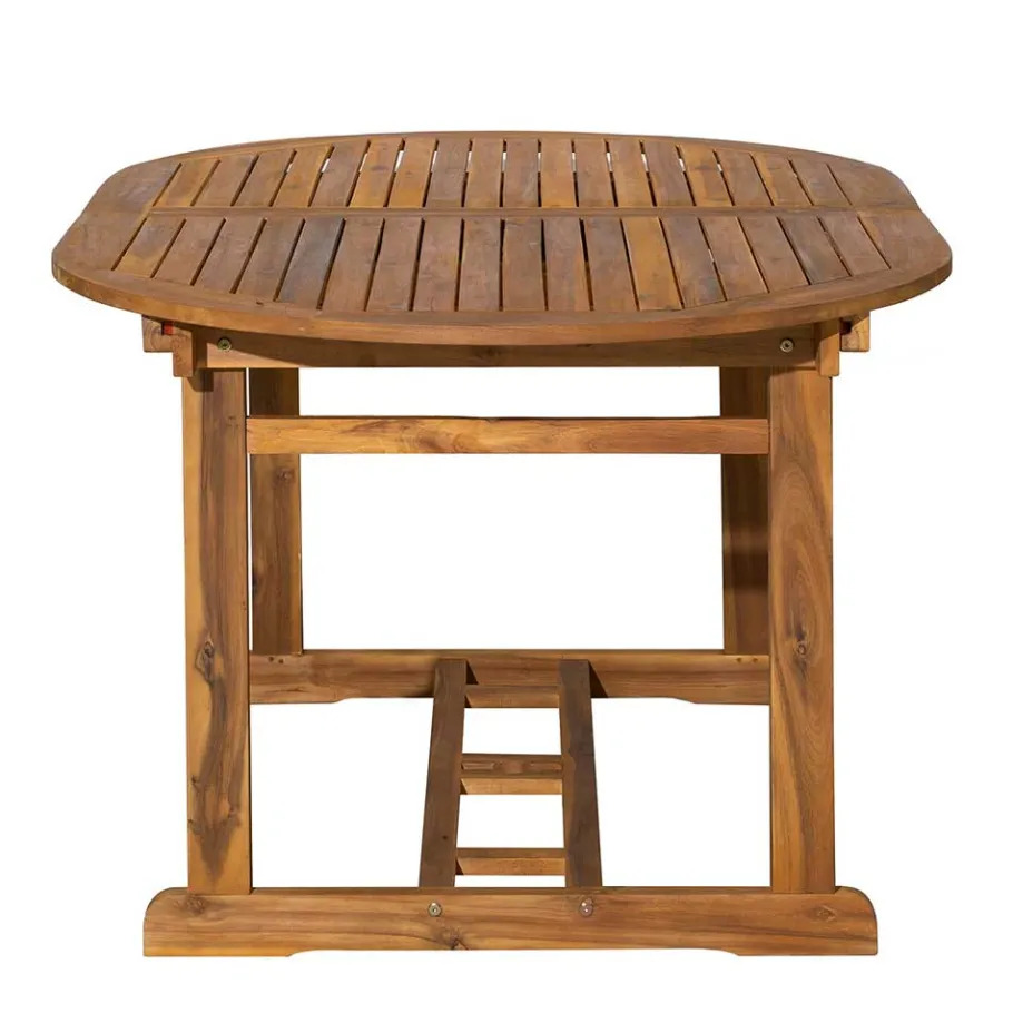 Outlet Ovale Gartentisch Gruppe für vier Personen - Nevuz (fünfteilig) Sitzgruppe