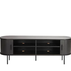 Best Ovales TV-Lowboard mit Schiebetüren - Lurymav Tv & Hifi-Möbel|Lowboards