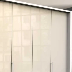 Panorama Kleiderschrank in Creme Glas - Zidarie Kleiderschränke