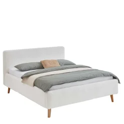 Best Plüsch Polsterbett in Creme - Ilena Betten