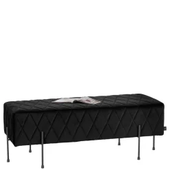 Outlet Polsterbank aus Samt mit Rautensteppung - Silo Sitzbank