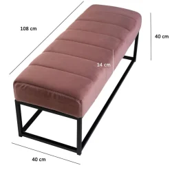 Sale Polsterbank in Rosa und Schwarz - Pirna Sitzbank