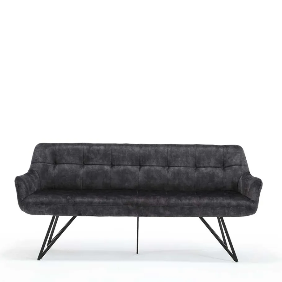 Sale Polsterbank mit Armlehnen in Anthrazit - Mascaro Sitzbank