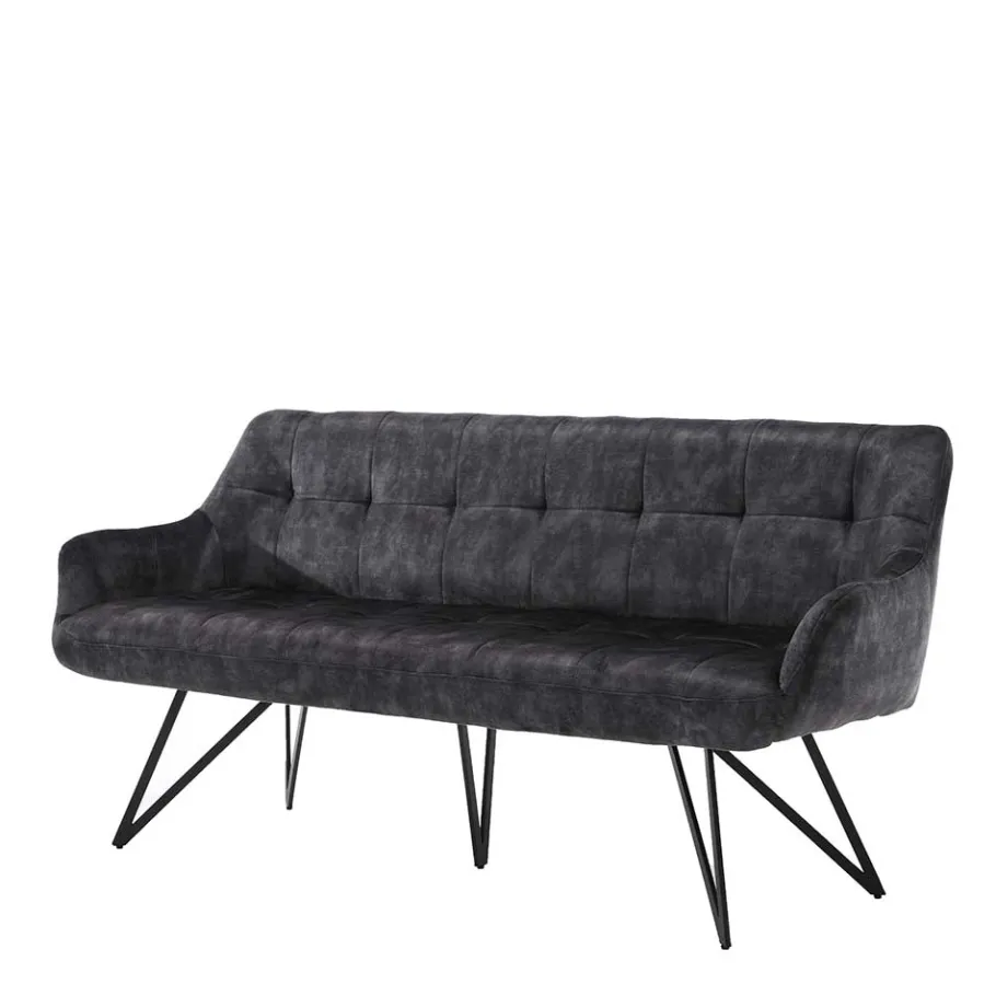 Sale Polsterbank mit Armlehnen in Anthrazit - Mascaro Sitzbank