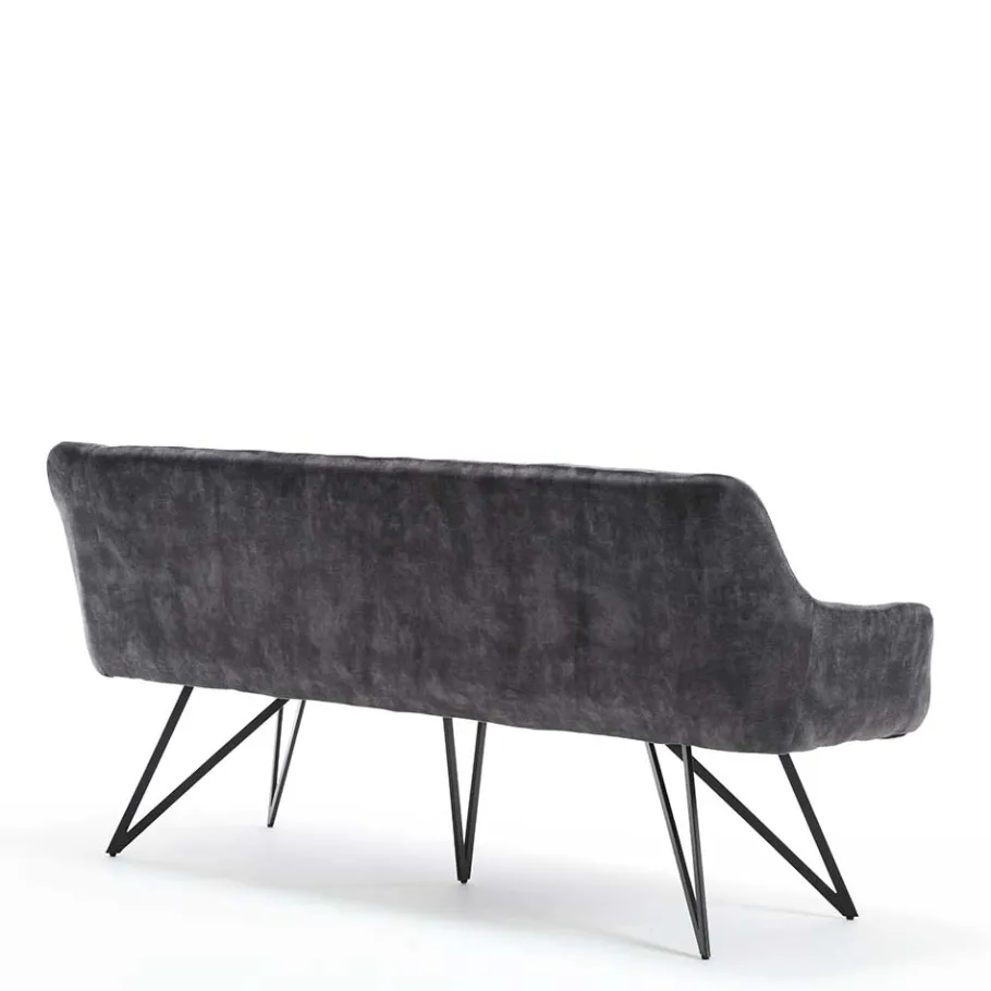 Sale Polsterbank mit Armlehnen in Anthrazit - Mascaro Sitzbank