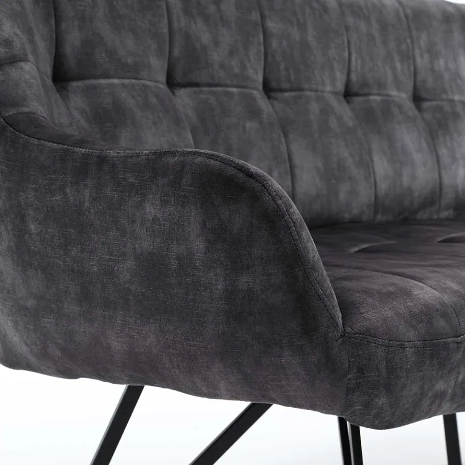 Sale Polsterbank mit Armlehnen in Anthrazit - Mascaro Sitzbank