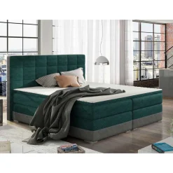 Best Polsterbett in Dunkelgrün und Grau - Susana Betten