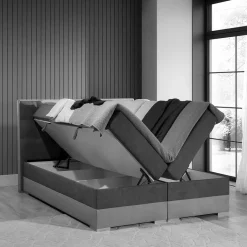 Best Polsterbett in Dunkelgrün und Grau - Susana Betten