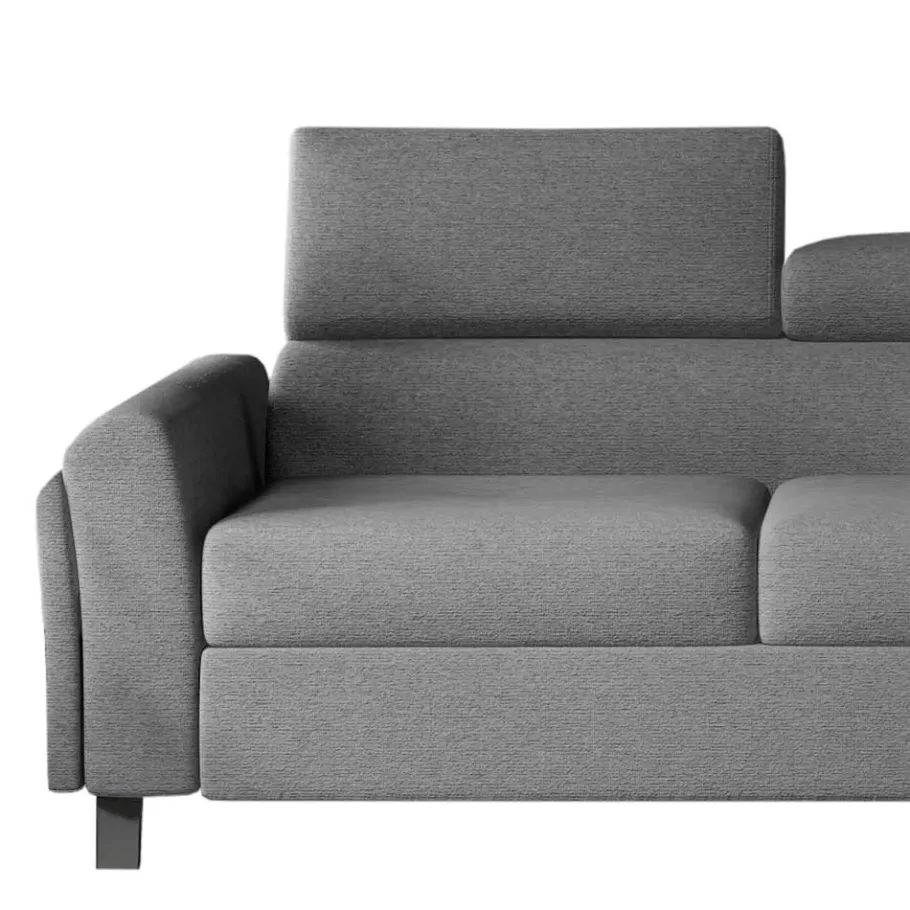 Clearance Polsterecke mit Schlaffunktion in Grau - Downforce Betten|Sofas