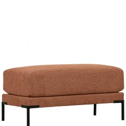 Best Polsterhocker aus Chenille in Rostbraun - Brixx Hocker