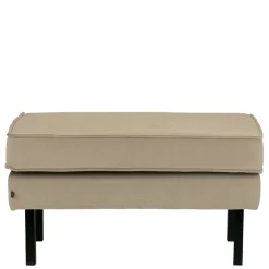 Best Polsterhocker in Khaki Samt - Afeiro Hocker