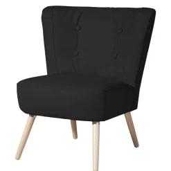 Clearance Polstersessel aus Kunstleder in Schwarz - Adaliz Sessel