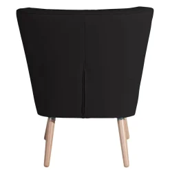 Clearance Polstersessel aus Kunstleder in Schwarz - Adaliz Sessel