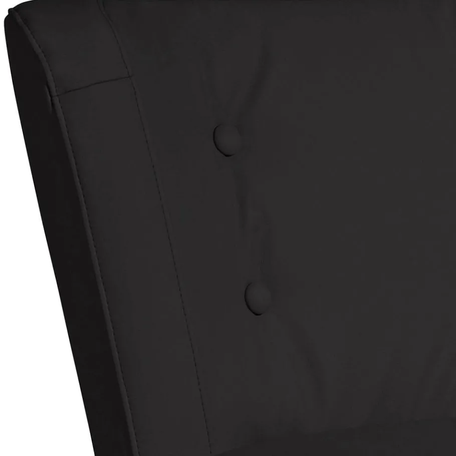 Clearance Polstersessel aus Kunstleder in Schwarz - Adaliz Sessel