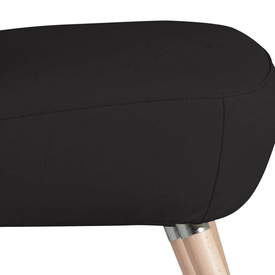 Clearance Polstersessel aus Kunstleder in Schwarz - Adaliz Sessel