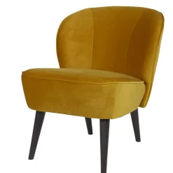 Outlet Polstersessel Elani in Gelb Stoff Sessel