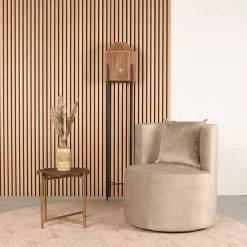 Polstersessel in Beige Velours - Sealand Sessel