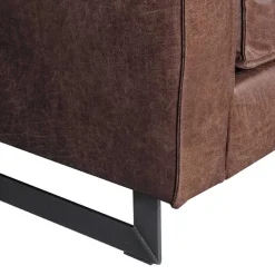 Outlet Polstersessel in Braun Recyclingleder - Sybilla Sessel