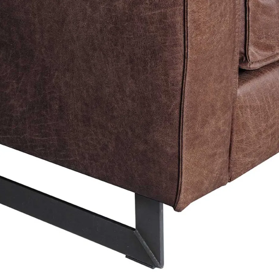 Outlet Polstersessel in Braun Recyclingleder - Sybilla Sessel