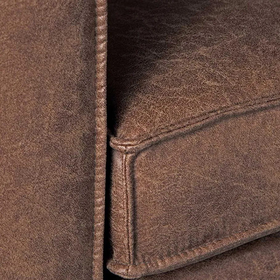 Outlet Polstersessel in Braun Recyclingleder - Sybilla Sessel