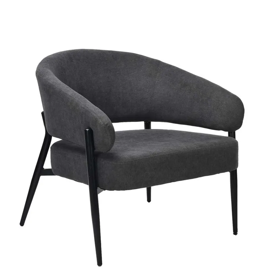 Best Polstersessel in Dunkelgrau Strukturstoff - Deff Sessel