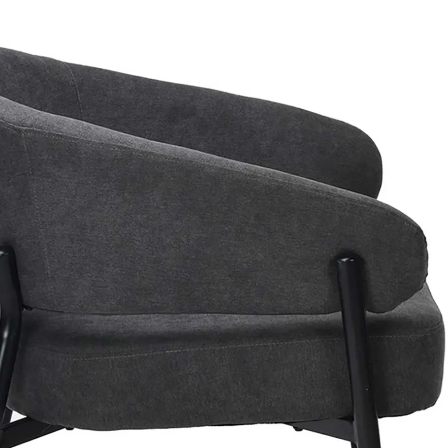 Best Polstersessel in Dunkelgrau Strukturstoff - Deff Sessel