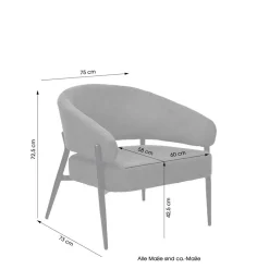 Best Polstersessel in Dunkelgrau Strukturstoff - Deff Sessel