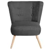 Polstersessel in Dunkelgrau Stoff - Cahira Sessel