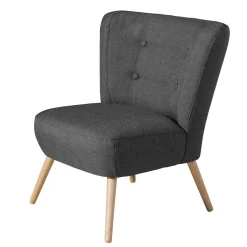 Polstersessel in Dunkelgrau Stoff - Cahira Sessel