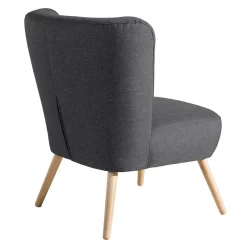 Polstersessel in Dunkelgrau Stoff - Cahira Sessel