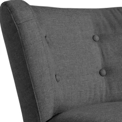 Polstersessel in Dunkelgrau Stoff - Cahira Sessel