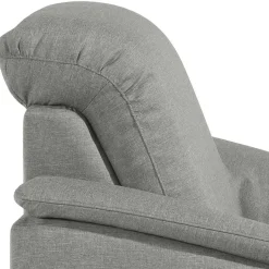 Clearance Polstersessel in Hellgrau und Nussbaum - Azenta Sessel