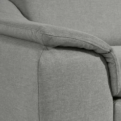 Clearance Polstersessel in Hellgrau und Nussbaum - Azenta Sessel