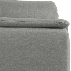 Clearance Polstersessel in Hellgrau und Nussbaum - Azenta Sessel