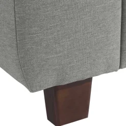 Clearance Polstersessel in Hellgrau und Nussbaum - Azenta Sessel