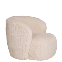 Sale Polstersessel in Offwhite Webplüsch - Eddy Sessel