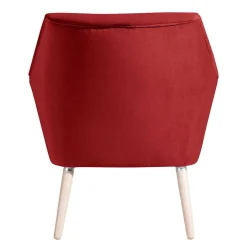 Outlet Polstersessel in Ziegelrot Samtvelours - Vosina Sessel