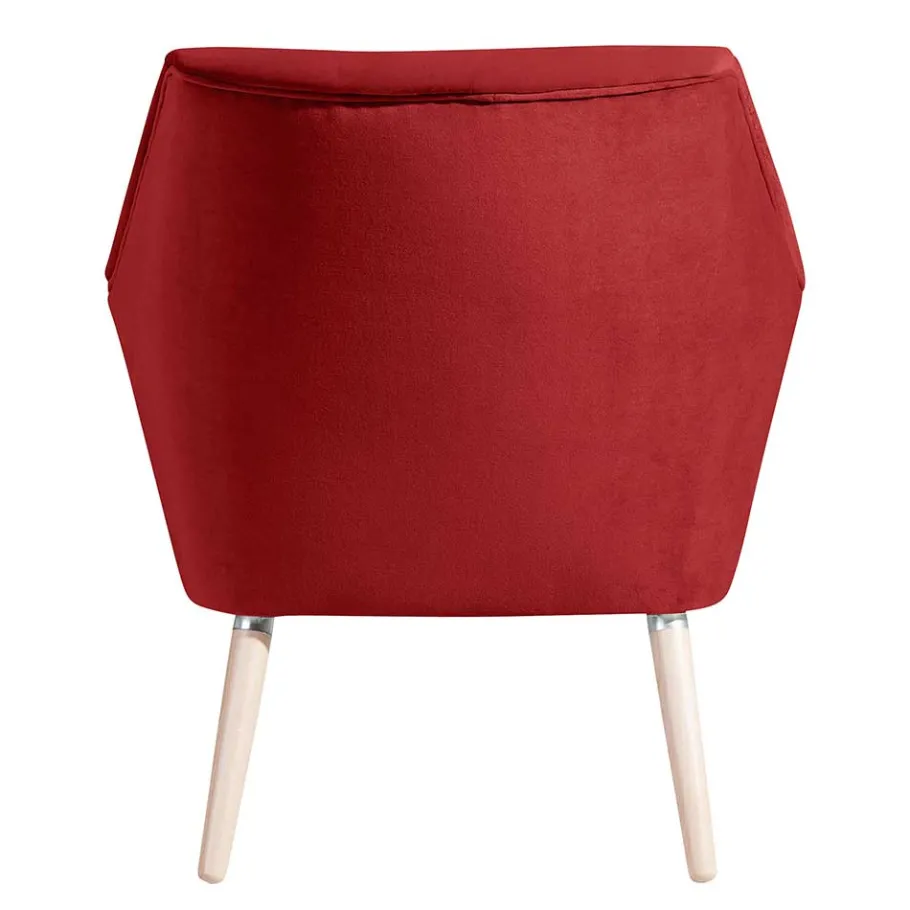 Outlet Polstersessel in Ziegelrot Samtvelours - Vosina Sessel