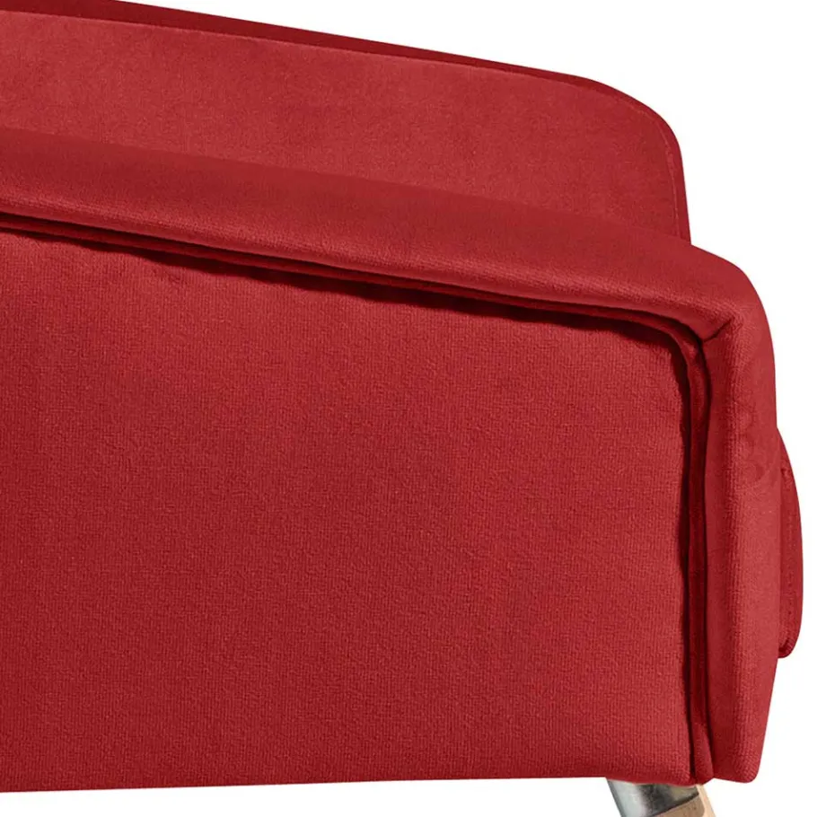Outlet Polstersessel in Ziegelrot Samtvelours - Vosina Sessel