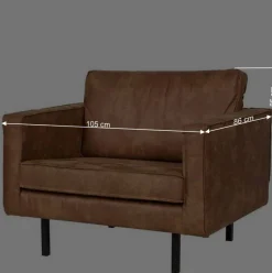 Polstersessel Trokey in Cognac Braun Sessel