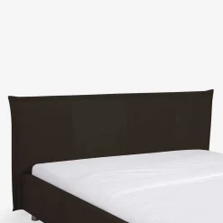 Outlet Preiswertes Polsterbett Vasilio in braunem Kunstleder Betten