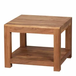 Hot Quadratischer Couchtisch Vislan aus Holz naturbelassen Akazie massiv Tische