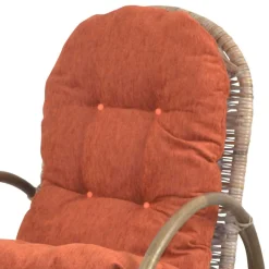 Best Rattan Geflecht Schaukelstuhl in Graubraun - Atjada Sessel