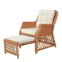 Clearance Rattanssessel Hawaii mit ausziehbarem Fußteil Sessel