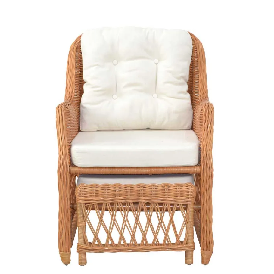 Clearance Rattanssessel Hawaii mit ausziehbarem Fußteil Sessel