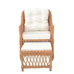 Clearance Rattanssessel Hawaii mit ausziehbarem Fußteil Sessel