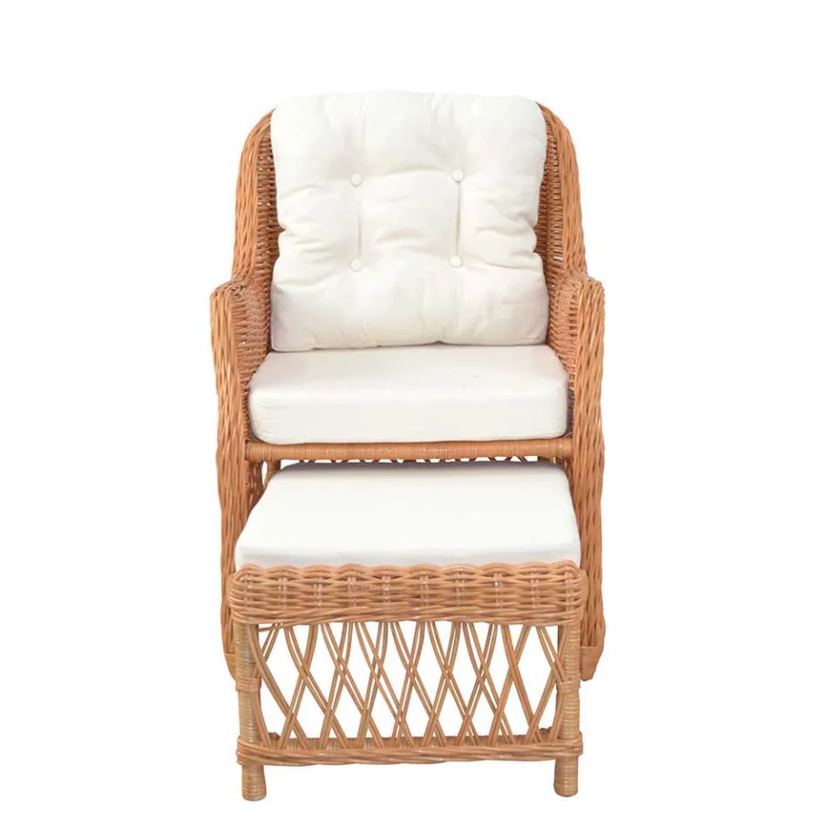 Clearance Rattanssessel Hawaii mit ausziehbarem Fußteil Sessel