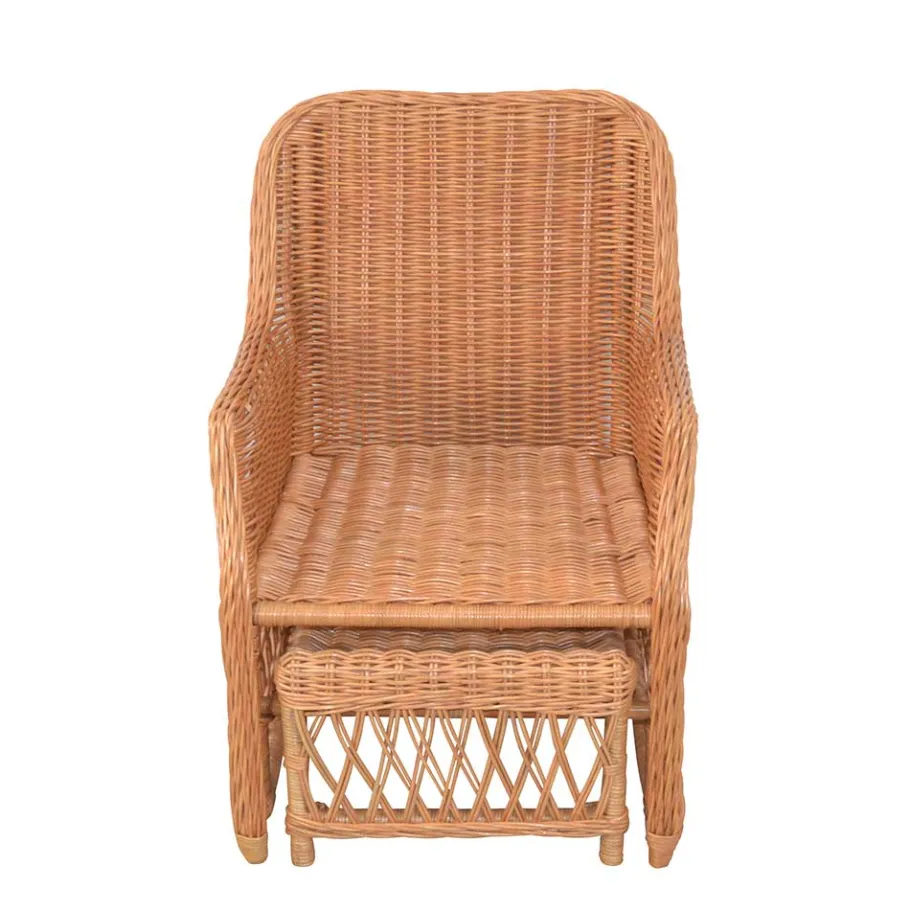 Clearance Rattanssessel Hawaii mit ausziehbarem Fußteil Sessel